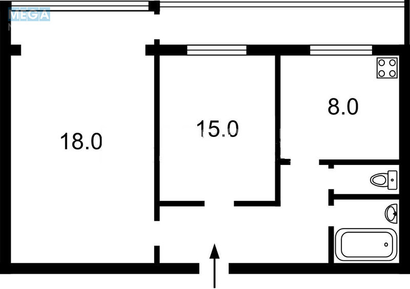 Продаж 2 кімнатної квартири (50/30/8), 4 пов. 9 пов. будинку, <a class="location-link" href="/kiev/" title="Недвижимость Київ">Київ</a>, <a class="location-link" href="/kiev/goloseevskij/" title="Недвижимость Голосіївський район">Голосіївський р-н</a>, Генерала Родимцева вул., 11 (изображение 4)
