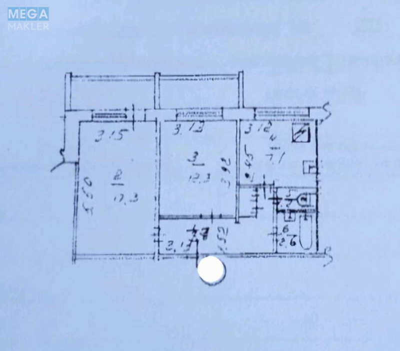 Продаж 2 кімнатної квартири (53,6/30/7,1), 6 пов. 16 пов. будинку, <a class="location-link" href="/kiev/" title="Недвижимость Київ">Київ</a>, <a class="location-link" href="/kiev/desnyanskij/" title="Недвижимость Деснянський район">Деснянський р-н</a>, Володимира Маяковського вул., 23 (изображение 15)
