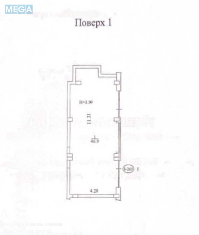 Оренда комерційної нерухомості, 46,90&nbsp;кв.м, под магазин, <a class="location-link" href="/kiev/" title="Недвижимость Київ">Київ</a>, <a class="location-link" href="/kiev/goloseevskij/" title="Недвижимость Голосіївський район">Голосіївський р-н</a>, Тадея Рыльского бульв., 4 (изображение 9)