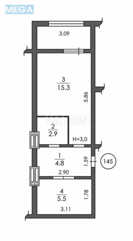 Продаж 1 кімнатної квартири (30,5/15,3/2,9), 16 пов. 17 пов. будинку, <a class="location-link" href="/vishnevoe/" title="Недвижимость Вишневе">Вишневе</a>, Першотравнева, 24В (изображение 13)