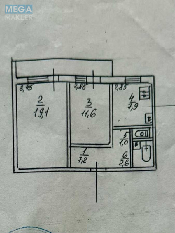 Продаж 2 кімнатної квартири (51/30,7/7,9), 7 пов. 10 пов. будинку, <a class="location-link" href="/kiev/" title="Недвижимость Київ">Київ</a>, <a class="location-link" href="/kiev/svyatoshinskij/" title="Недвижимость Святошинський район">Святошинський р-н</a>, Миколи Ушакова вул., 20 (изображение 22)