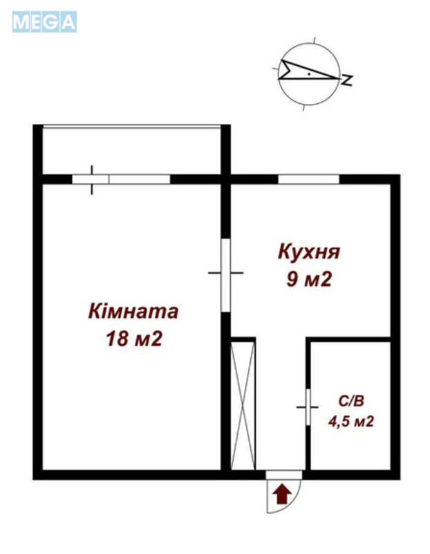 Продаж 1 кімнатної квартири (36/18/9), 4 пов. 9 пов. будинку, <a class="location-link" href="/kiev/" title="Недвижимость Київ">Київ</a>, <a class="location-link" href="/kiev/dneprovskij/" title="Недвижимость Дніпровський район">Дніпровський р-н</a>, Райдужна вул., 69 (изображение 19)