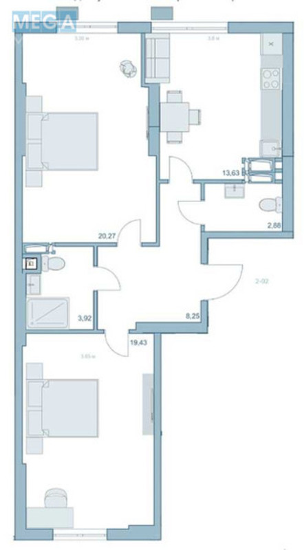 Продаж 2 кімнатної квартири (69/40/14), 20 пов. 30 пов. будинку, <a class="location-link" href="/kiev/" title="Недвижимость Київ">Київ</a>, <a class="location-link" href="/kiev/shevchenkovskij/" title="Недвижимость Шевченківський район">Шевченківський р-н</a>, Степана Руданського вул., 9а (изображение 15)