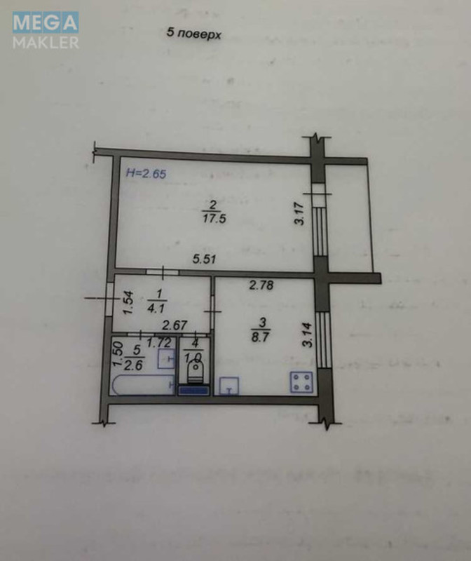 Продаж 1 кімнатної квартири (36/17/8,7), 5 пов. 10 пов. будинку, <a class="location-link" href="/vishnevoe/" title="Недвижимость Вишневе">Вишневе</a>, Європейська, 51 (изображение 13)