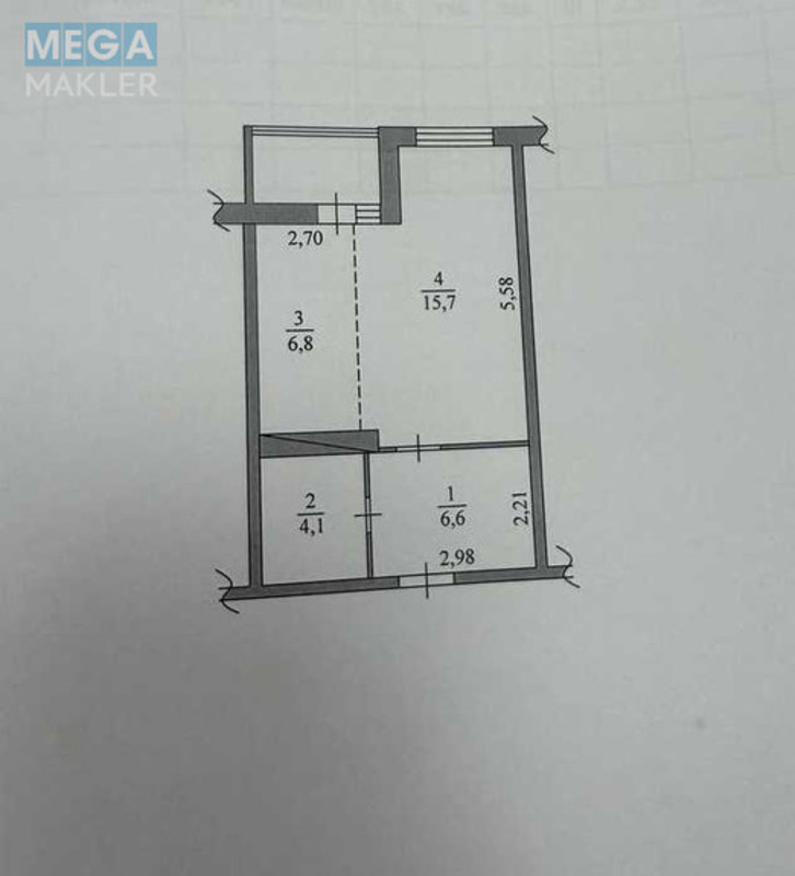 Продаж 1 кімнатної квартири (37/17/12), 18 пов. 25 пов. будинку, <a class="location-link" href="/kiev/" title="Недвижимость Київ">Київ</a>, <a class="location-link" href="/kiev/goloseevskij/" title="Недвижимость Голосіївський район">Голосіївський р-н</a>, Академіка Глушкова просп., 1 (изображение 9)
