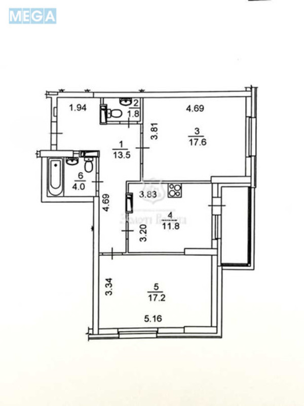 Продаж 2 кімнатної квартири (69/35/12), 11 пов. 25 пов. будинку, <a class="location-link" href="/kiev/" title="Недвижимость Київ">Київ</a>, <a class="location-link" href="/kiev/darnickij/" title="Недвижимость Дарницький район">Дарницький р-н</a>, Бориса Гмирі вул., 175000 (изображение 24)