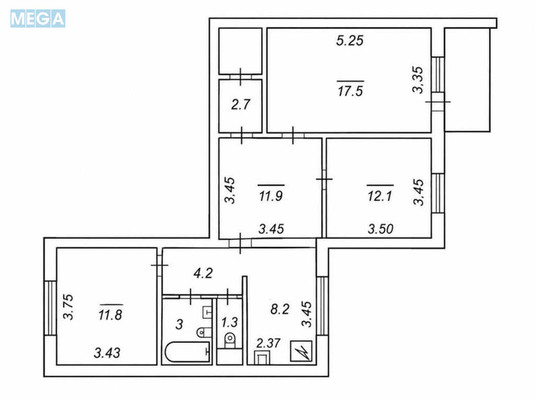 Продаж 3 кімнатної квартири (74,6/41,5/8,2), 11 пов. 16 пов. будинку, <a class="location-link" href="/kiev/" title="Недвижимость Київ">Київ</a>, <a class="location-link" href="/kiev/darnickij/" title="Недвижимость Дарницький район">Дарницький р-н</a>, Петра Григоренка просп., 36 (изображение 17)