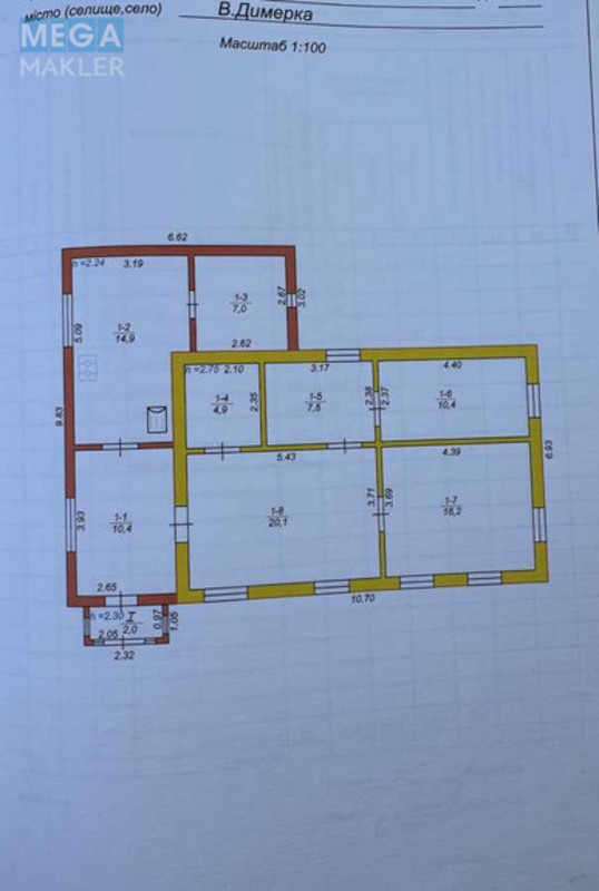 Продаж дома, 1&nbsp; поверх, 94&nbsp;кв.м, 4&nbsp;кімнати, ділянка 50&nbsp;соток, <a class="location-link" href="/velikaya-dymerka/" title="Недвижимость Велика Дімерка">Велика Димерка</a>, Богданівський провулок (изображение 13)