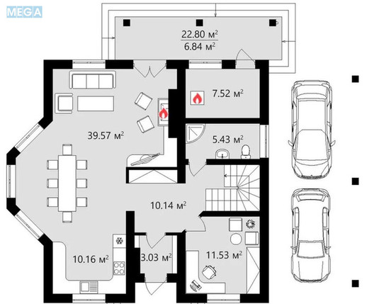 Продаж дома, 2&nbsp;поверху, 190&nbsp;кв.м, 4&nbsp;кімнати, ділянка 8&nbsp;соток, <a class="location-link" href="/belogorodka-selo-kv/" title="Недвижимость Білогородка">Білогородка</a>, Героїв Крут вул., 23 (изображение 16)