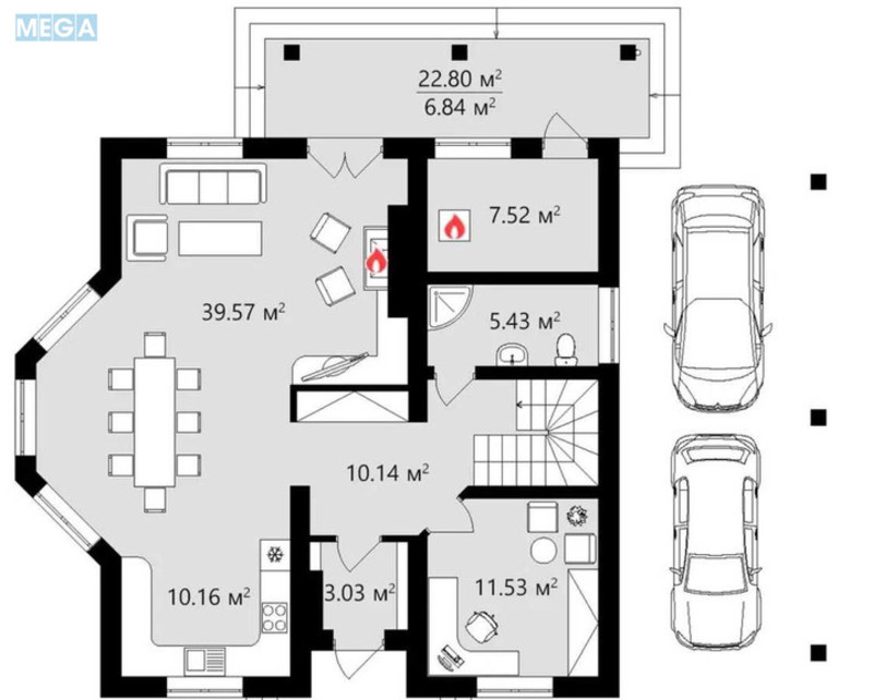 Продаж дома, 2&nbsp;поверху, 190&nbsp;кв.м, 4&nbsp;кімнати, ділянка 8&nbsp;соток, <a class="location-link" href="/belogorodka-selo-kv/" title="Недвижимость Білогородка">Білогородка</a>, Героїв Крут вул., 23 (изображение 16)