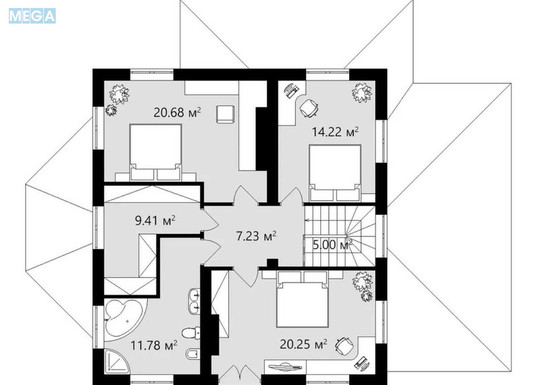 Продаж дома, 2&nbsp;поверху, 190&nbsp;кв.м, 4&nbsp;кімнати, ділянка 8&nbsp;соток, <a class="location-link" href="/belogorodka-selo-kv/" title="Недвижимость Білогородка">Білогородка</a>, Героїв Крут вул., 23 (изображение 17)