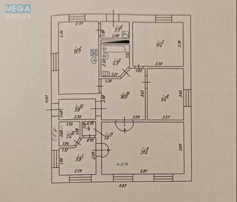Продаж дома, 1&nbsp; поверх, 85,50&nbsp;кв.м, 3&nbsp;кімнати, ділянка 25&nbsp;соток, <a class="location-link" href="/valok/" title="Недвижимость Валок">Валок</a>, Центральна, 1 (изображение 16)