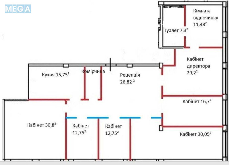 Оренда комерційної нерухомості, 210&nbsp;кв.м, под офис, <a class="location-link" href="/kiev/" title="Недвижимость Київ">Київ</a>, <a class="location-link" href="/kiev/dneprovskij/" title="Недвижимость Дніпровський район">Дніпровський р-н</a>, Уинстона Черчилля ул., 1 (изображение 10)