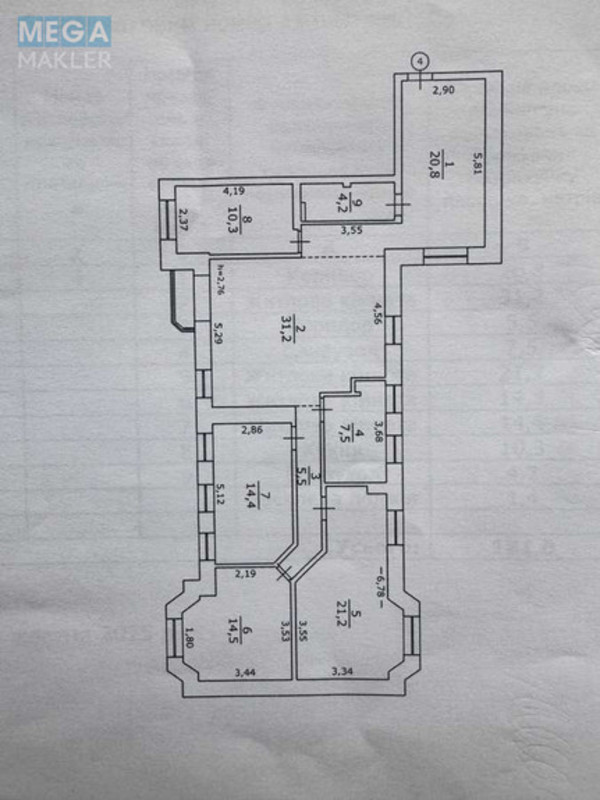 Продаж 4 кімнатної квартири (131/83/10), 3 пов. 5 пов. будинку, <a class="location-link" href="/kiev/" title="Недвижимость Київ">Київ</a>, <a class="location-link" href="/kiev/podolskij/" title="Недвижимость Подільський район">Подільський р-н</a>, Ярославський пров., 4 (изображение 2)