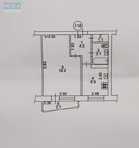 Продаж 1 кімнатної квартири (35,8/18,4/6,9), 1 пов. 9 пов. будинку, <a class="location-link" href="/kiev/" title="Недвижимость Київ">Київ</a>, <a class="location-link" href="/kiev/shevchenkovskij/" title="Недвижимость Шевченківський район">Шевченківський р-н</a>, Лукянівська вул., 11 (изображение 22)