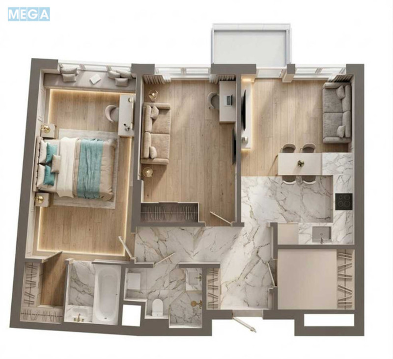 Продаж 3 кімнатної квартири (76/50/20), 20 пов. 26 пов. будинку, <a class="location-link" href="/kiev/" title="Недвижимость Київ">Київ</a>, <a class="location-link" href="/kiev/darnickij/" title="Недвижимость Дарницький район">Дарницький р-н</a>, Осокорська вул., 2А (изображение 2)