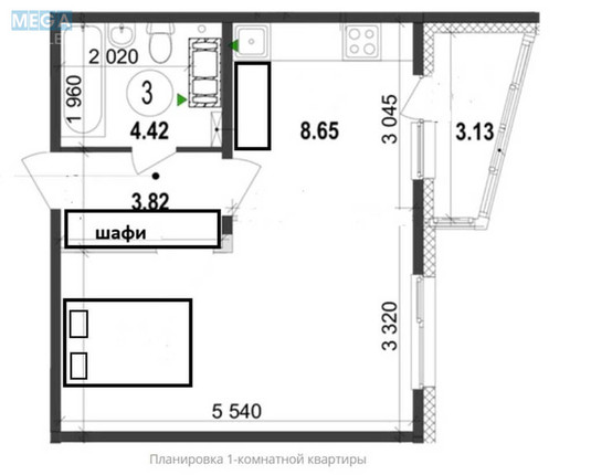 Оренда 1 кімнатної квартири, <a class="location-link" href="/kiev/" title="Недвижимость Київ">Київ</a>, <a class="location-link" href="/kiev/darnickij/" title="Недвижимость Дарницький район">Дарницький р-н</a>, Вишняковская ул., 2 (изображение 11)