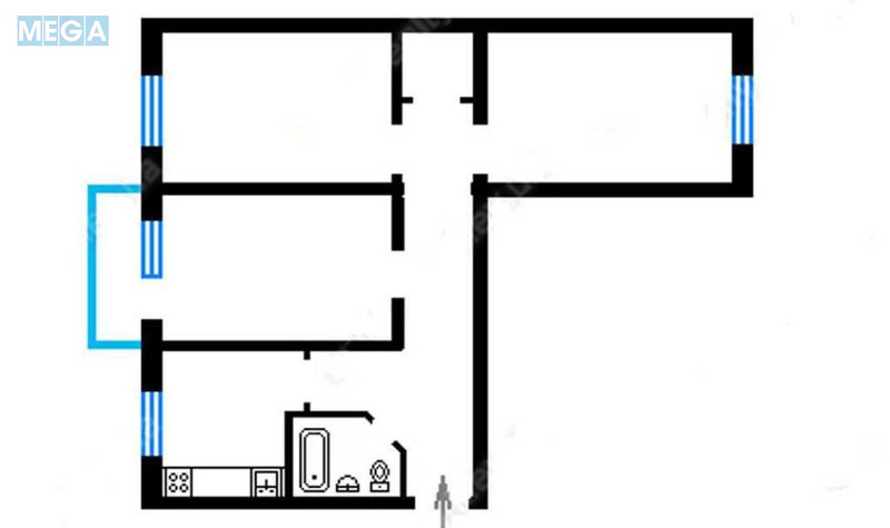 Продаж 3 кімнатної квартири (56/?/6), 2 пов. 5 пов. будинку, <a class="location-link" href="/kiev/" title="Недвижимость Київ">Київ</a>, <a class="location-link" href="/kiev/solomenskij/" title="Недвижимость Солом'янський район">Солом'янський р-н</a>, Чоколовский бульв., 35 (изображение 24)