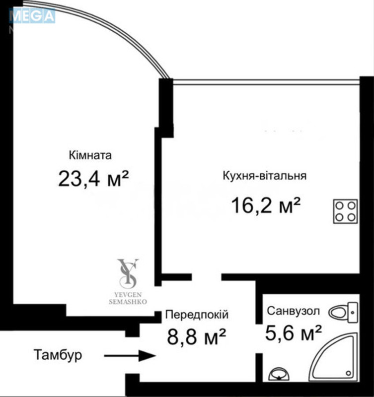 Оренда 1 кімнатної квартири, <a class="location-link" href="/kiev/" title="Недвижимость Київ">Київ</a>, <a class="location-link" href="/kiev/svyatoshinskij/" title="Недвижимость Святошинський район">Святошинський р-н</a>, Миколи Руденка бульв., 14Е (изображение 8)
