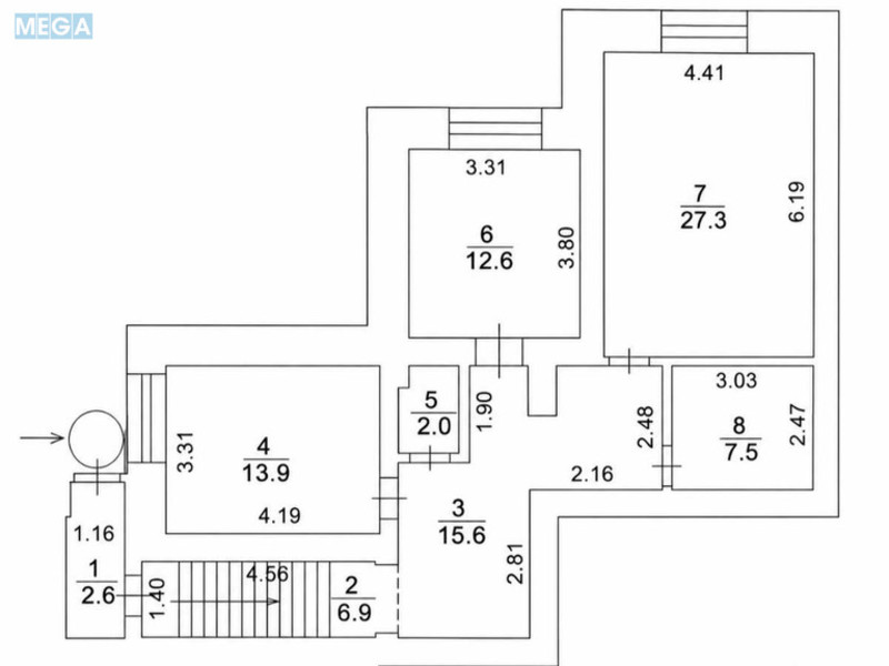 Продаж 2 кімнатної квартири (88,4/39,9/13,9), 1 пов. 14 пов. будинку, <a class="location-link" href="/kiev/" title="Недвижимость Київ">Київ</a>, <a class="location-link" href="/kiev/podolskij/" title="Недвижимость Подільський район">Подільський р-н</a>, Осиповського вул., 9 (изображение 18)