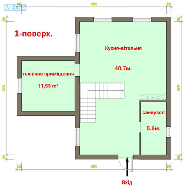 Продаж дома, 2&nbsp;поверху, 115&nbsp;кв.м, 3&nbsp;кімнати, ділянка 6&nbsp;соток, <a class="location-link" href="/berezovka-selo-kv/" title="Недвижимость Березівка">Березівка</a>, калинова (изображение 2)