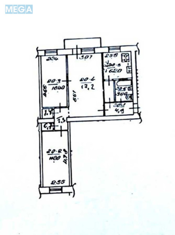 Продаж 3 кімнатної квартири (58,1/38,8/6,2), 5 пов. 5 пов. будинку, <a class="location-link" href="/kiev/" title="Недвижимость Київ">Київ</a>, <a class="location-link" href="/kiev/dneprovskij/" title="Недвижимость Дніпровський район">Дніпровський р-н</a>, Уінстона Черчілля вул., 24 (изображение 9)