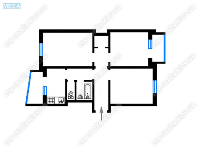 Продаж 3 кімнатної квартири (69/46/8), 14 пов. 16 пов. будинку, <a class="location-link" href="/kiev/" title="Недвижимость Київ">Київ</a>, <a class="location-link" href="/kiev/dneprovskij/" title="Недвижимость Дніпровський район">Дніпровський р-н</a>, Пантелеймона Куліша вул., 11 (изображение 14)