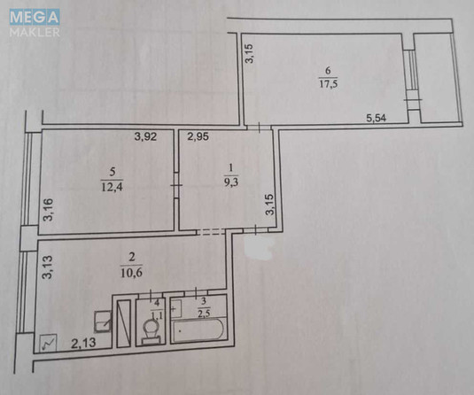 Продаж 2 кімнатної квартири (57/30/11), 1 пов. 12 пов. будинку, <a class="location-link" href="/kiev/" title="Недвижимость Київ">Київ</a>, <a class="location-link" href="/kiev/shevchenkovskij/" title="Недвижимость Шевченківський район">Шевченківський р-н</a>, Мрії вул., 18-г (изображение 2)