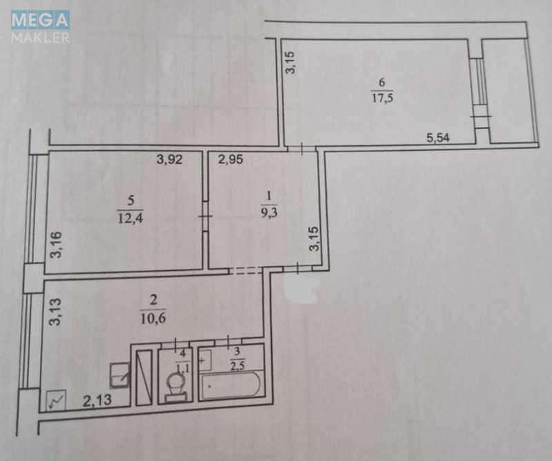 Продаж 2 кімнатної квартири (57/30/11), 1 пов. 12 пов. будинку, <a class="location-link" href="/kiev/" title="Недвижимость Київ">Київ</a>, <a class="location-link" href="/kiev/shevchenkovskij/" title="Недвижимость Шевченківський район">Шевченківський р-н</a>, Мрії вул., 18-г (изображение 2)