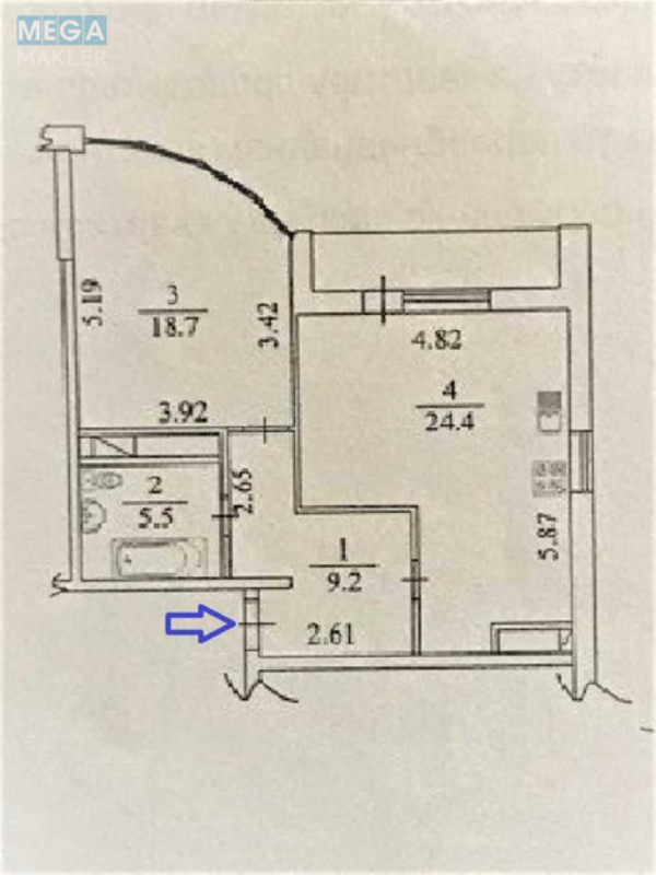 Оренда 1 кімнатної квартири, <a class="location-link" href="/kiev/" title="Недвижимость Київ">Київ</a>, <a class="location-link" href="/kiev/svyatoshinskij/" title="Недвижимость Святошинський район">Святошинський р-н</a>, Миколи Руденка бульв., 14Ж (изображение 23)