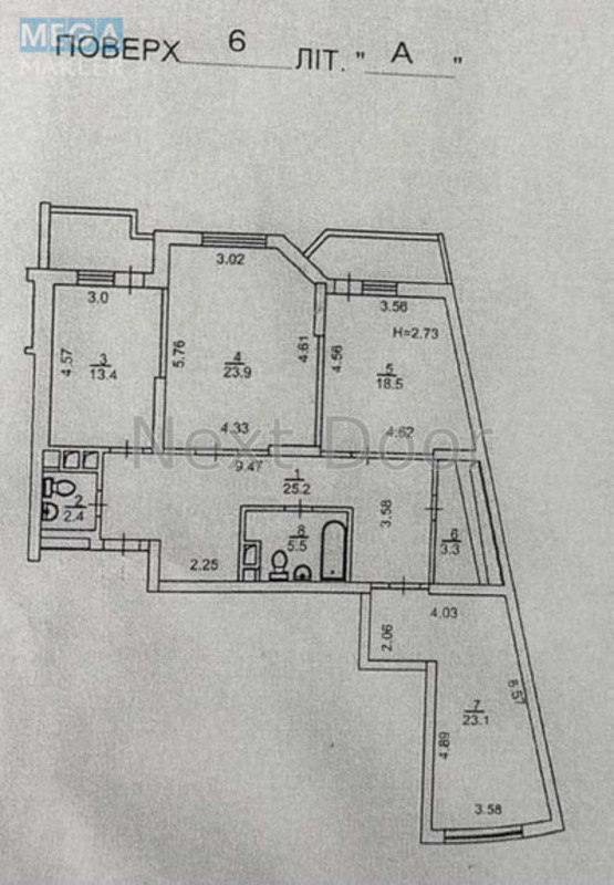 Продаж 3 кімнатної квартири (120/65,5/13,4), 6 пов. 23 пов. будинку, <a class="location-link" href="/kiev/" title="Недвижимость Київ">Київ</a>, <a class="location-link" href="/kiev/obolonskij/" title="Недвижимость Оболонський район">Оболонський р-н</a>, Йорданська вул., 1 (изображение 18)