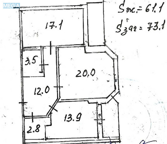 Продаж 2 кімнатної квартири (73,1/37,1/14), 21 пов. 24 пов. будинку, <a class="location-link" href="/kiev/" title="Недвижимость Київ">Київ</a>, <a class="location-link" href="/kiev/desnyanskij/" title="Недвижимость Деснянський район">Деснянський р-н</a>, Градинська вул., 3 (изображение 14)