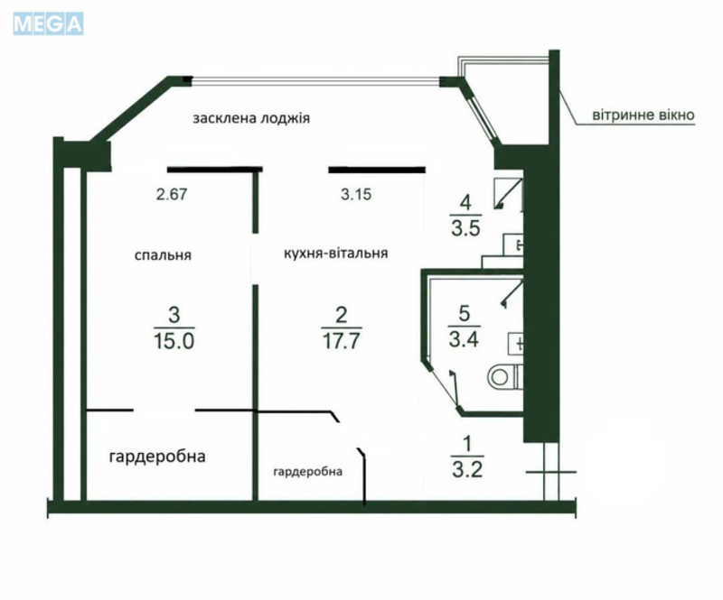 Продаж 2 кімнатної квартири (45/33/6), 2 пов. 5 пов. будинку, <a class="location-link" href="/kiev/" title="Недвижимость Київ">Київ</a>, <a class="location-link" href="/kiev/shevchenkovskij/" title="Недвижимость Шевченківський район">Шевченківський р-н</a>, Бульварно-Кудрявська вул., 39/11 (изображение 15)