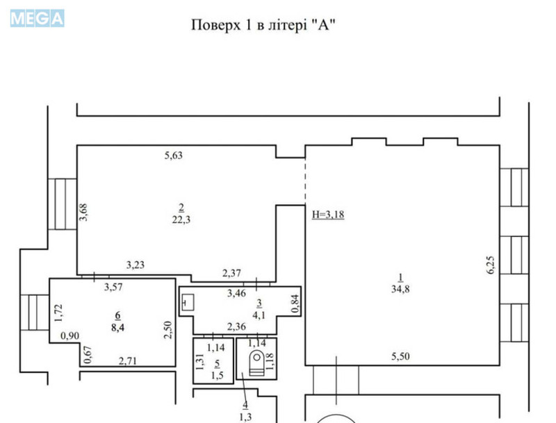 Оренда комерційної нерухомості, 72,40&nbsp;кв.м, под магазин, <a class="location-link" href="/kiev/" title="Недвижимость Київ">Київ</a>, <a class="location-link" href="/kiev/shevchenkovskij/" title="Недвижимость Шевченківський район">Шевченківський р-н</a>, Бульварно-Кудрявська вул., 14 (изображение 2)