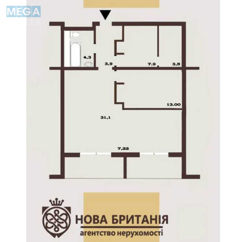 Продаж 1 кімнатної квартири (68/32/10), 9 пов. 13 пов. будинку, <a class="location-link" href="/kiev/" title="Недвижимость Київ">Київ</a>, <a class="location-link" href="/kiev/goloseevskij/" title="Недвижимость Голосіївський район">Голосіївський р-н</a>, Михайла Максимовича вул., 28 (изображение 2)