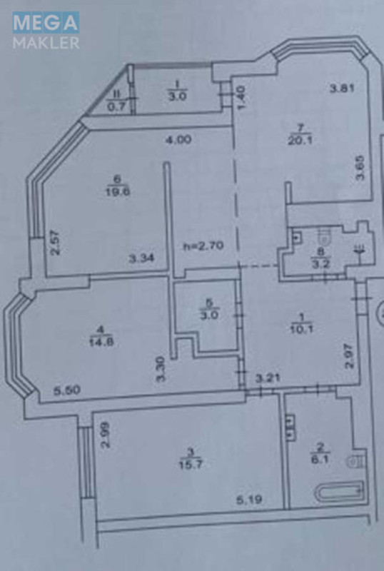 Продаж 3 кімнатної квартири (96/50/25), 14 пов. 26 пов. будинку, <a class="location-link" href="/kiev/" title="Недвижимость Київ">Київ</a>, <a class="location-link" href="/kiev/darnickij/" title="Недвижимость Дарницький район">Дарницький р-н</a>, Петра Григоренка просп., 20 (изображение 21)