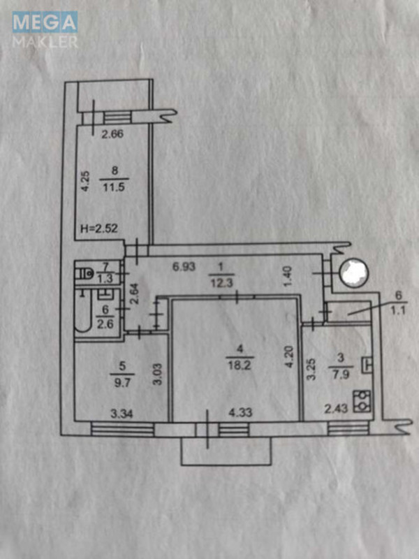 Продаж 3 кімнатної квартири (70/40/8), 8 пов. 9 пов. будинку, <a class="location-link" href="/kiev/" title="Недвижимость Київ">Київ</a>, <a class="location-link" href="/kiev/goloseevskij/" title="Недвижимость Голосіївський район">Голосіївський р-н</a>, Феодосійська вул., 4 (изображение 13)