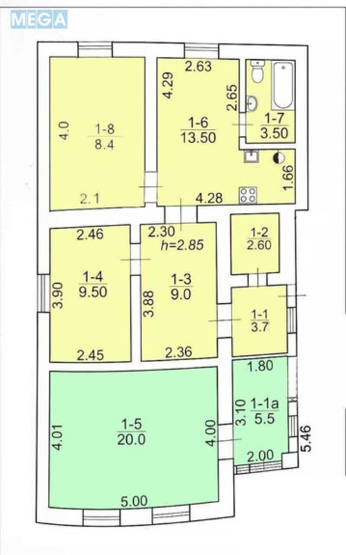 Продаж 2 кімнатної квартири (51/?/?), 1 пов. 1 пов. будинку, <a class="location-link" href="/odessa/" title="Недвижимость Одеса">Одеса</a>, <a class="location-link" href="/odessa/suvorovskij/" title="Недвижимость Суворовський район">Суворовський р-н</a>, 7 Пересипська (изображение 7)