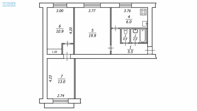 Продаж 3 кімнатної квартири (60/44/6), 3 пов. 9 пов. будинку, <a class="location-link" href="/kiev/" title="Недвижимость Київ">Київ</a>, <a class="location-link" href="/kiev/podolskij/" title="Недвижимость Подільський район">Подільський р-н</a>, Кирилівська вул., 122/1 (изображение 11)
