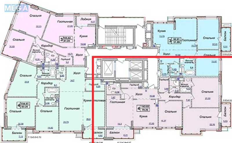 Продаж 3 кімнатної квартири (145,3/?/40), 16 пов. 18 пов. будинку, <a class="location-link" href="/kiev/" title="Недвижимость Київ">Київ</a>, <a class="location-link" href="/kiev/pecherskij/" title="Недвижимость Печерський район">Печерський р-н</a>, Андрія Верхогляда вул., 17б (изображение 7)