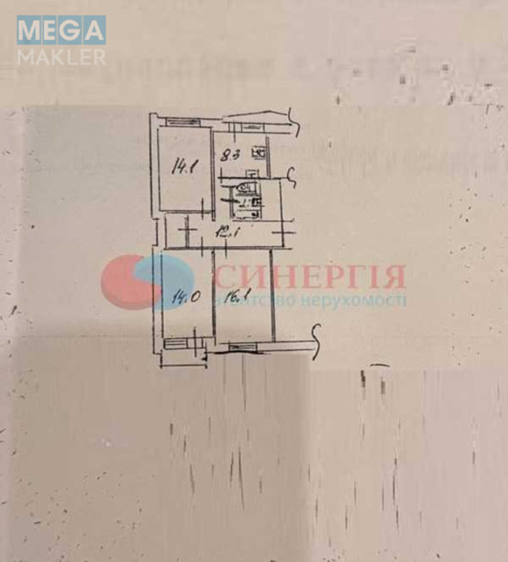 Продаж 3 кімнатної квартири (68/44/8), 5 пов. 16 пов. будинку, <a class="location-link" href="/kiev/" title="Недвижимость Київ">Київ</a>, <a class="location-link" href="/kiev/goloseevskij/" title="Недвижимость Голосіївський район">Голосіївський р-н</a>, Саксаганського вул., 56 (изображение 15)