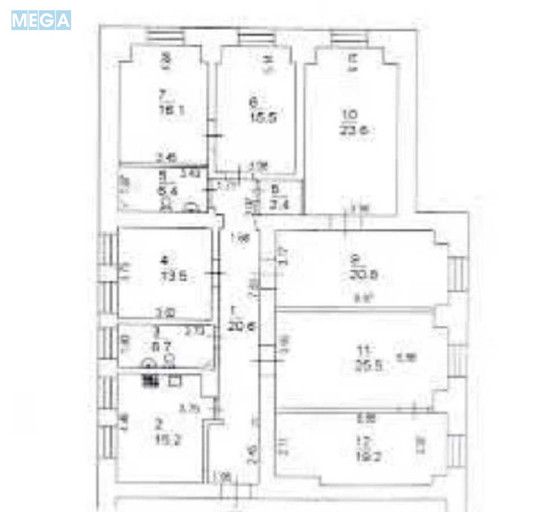 Продаж 8 кімнатної квартири (186/130/16), 7 пов. 7 пов. будинку, <a class="location-link" href="/kiev/" title="Недвижимость Київ">Київ</a>, <a class="location-link" href="/kiev/shevchenkovskij/" title="Недвижимость Шевченківський район">Шевченківський р-н</a>, Пушкинская ул., 20а (изображение 16)
