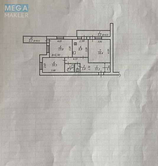 Оренда 3 кімнатної квартири, <a class="location-link" href="/dnepropetrovsk/" title="Недвижимость Дніпра">Дніпро</a>, Сокол 2 (изображение 9)