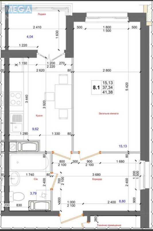 Новобудова, 25 поверхів, <a class="location-link" href="/kotsyubinskoe/" title="Недвижимость Коцюбинське">Коцюбинське</a>, Доківська, 14 (изображение 4)