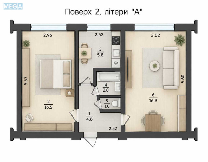 Продаж 2 кімнатної квартири (46/33/5), 2 пов. 5 пов. будинку, <a class="location-link" href="/kiev/" title="Недвижимость Київ">Київ</a>, <a class="location-link" href="/kiev/darnickij/" title="Недвижимость Дарницький район">Дарницький р-н</a>, Бориспольская ул., 43 (изображение 22)