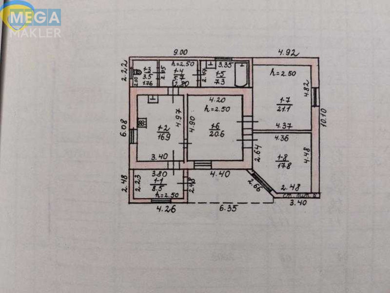 Продаж дома, 1&nbsp; поверх, 95&nbsp;кв.м, 3&nbsp;кімнати, ділянка 4&nbsp;сотки, <a class="location-link" href="/odessa/" title="Недвижимость Одеса">Одеса</a>, <a class="location-link" href="/odessa/suvorovskij/" title="Недвижимость Суворовський район">Суворовський р-н</a>, Тарутинская (изображение 7)
