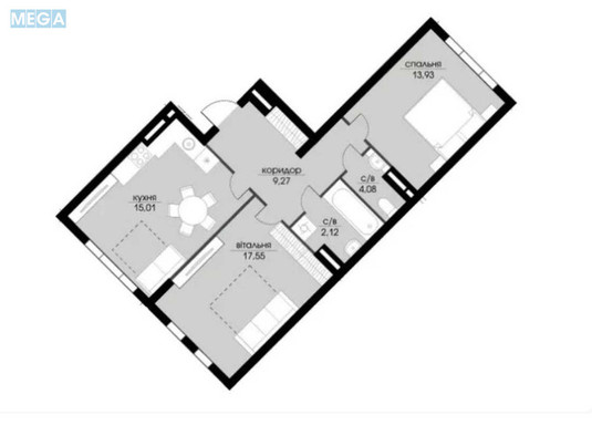 Продаж 2 кімнатної квартири (62/31/15), 3 пов. 16 пов. будинку, <a class="location-link" href="/petropavlovskaya-borshagovka/" title="Недвижимость Петропавлівська Борщагівка">Петропавлівська Борщагівка</a>, Велика кільцева вул., 9 (изображение 8)