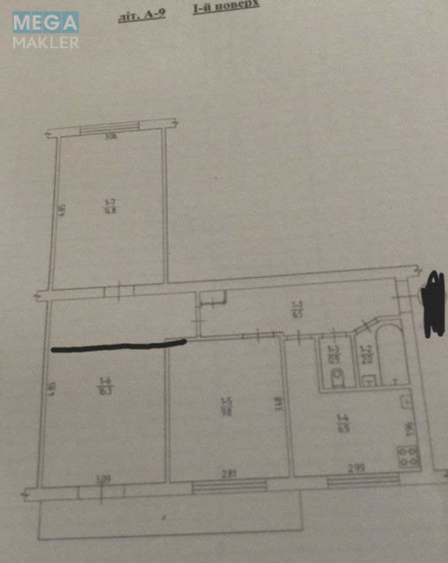 Продаж 3 кімнатної квартири (60/42/7), 1 пов. 9 пов. будинку, <a class="location-link" href="/kiev/" title="Недвижимость Київ">Київ</a>, <a class="location-link" href="/kiev/desnyanskij/" title="Недвижимость Деснянський район">Деснянський р-н</a>, Лісовий просп. (изображение 24)