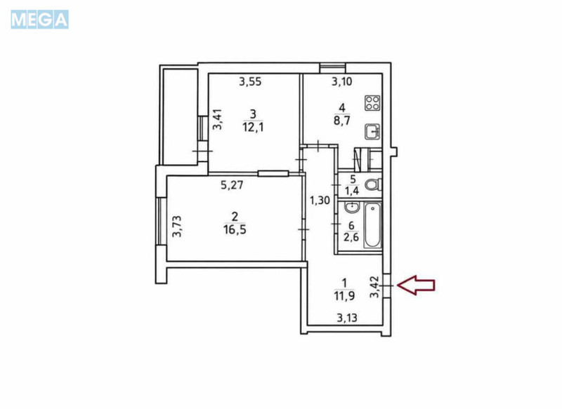 Оренда 2 кімнатної квартири, <a class="location-link" href="/kiev/" title="Недвижимость Київ">Київ</a>, <a class="location-link" href="/kiev/darnickij/" title="Недвижимость Дарницький район">Дарницький р-н</a>, Урлівська вул., 23В (изображение 21)