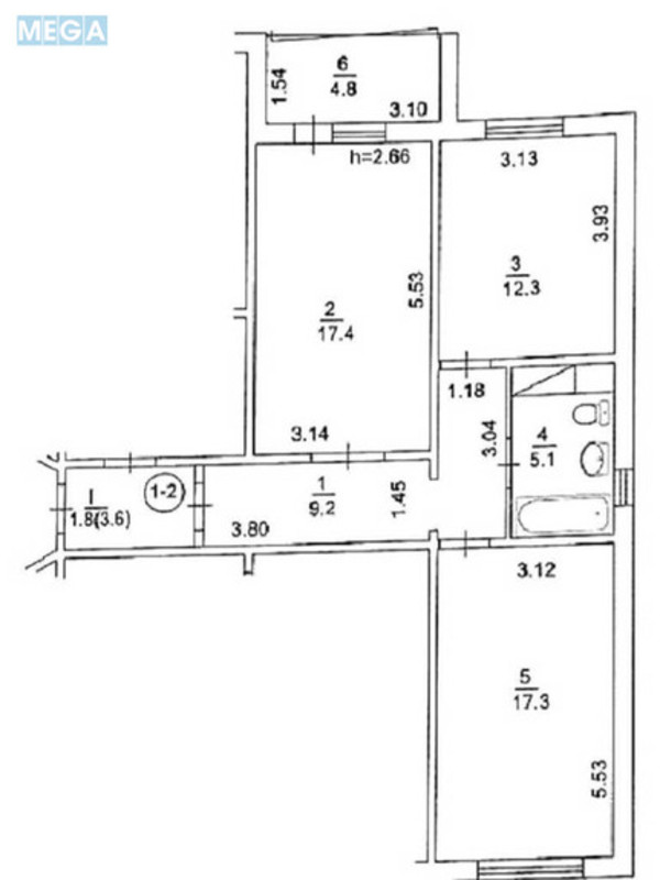 Продаж 2 кімнатної квартири (69,5/33/17), 2 пов. 24 пов. будинку, <a class="location-link" href="/kiev/" title="Недвижимость Київ">Київ</a>, <a class="location-link" href="/kiev/darnickij/" title="Недвижимость Дарницький район">Дарницький р-н</a>, Петра Григоренко просп., 16 (изображение 2)
